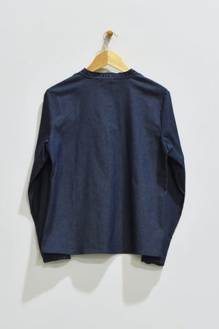 26" Ruffle Denim Blouse