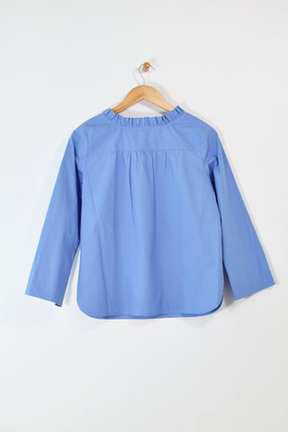 3/4 Sleeve Ruffle V Tunic