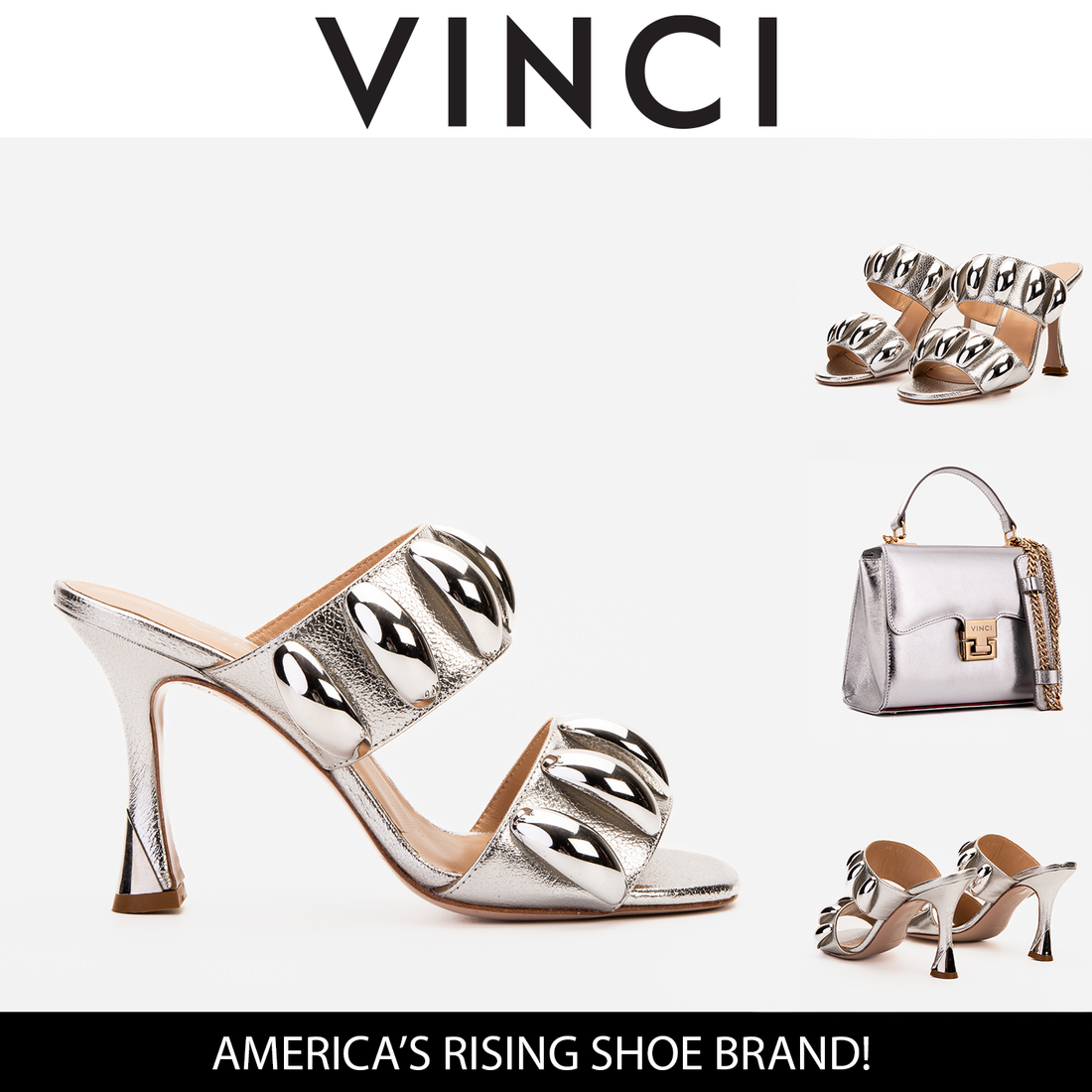 The Eclipse Silver Leather Women Sandal - Glamourous Grace LLC