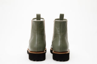 The Luisina Green Handwoven Leather Ankle Boot Final Sale!