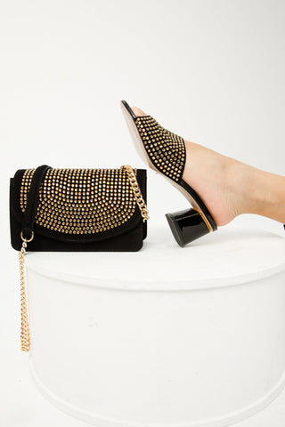 The Ailano Gold Glitter Leather Women Sandal - Glamourous Grace