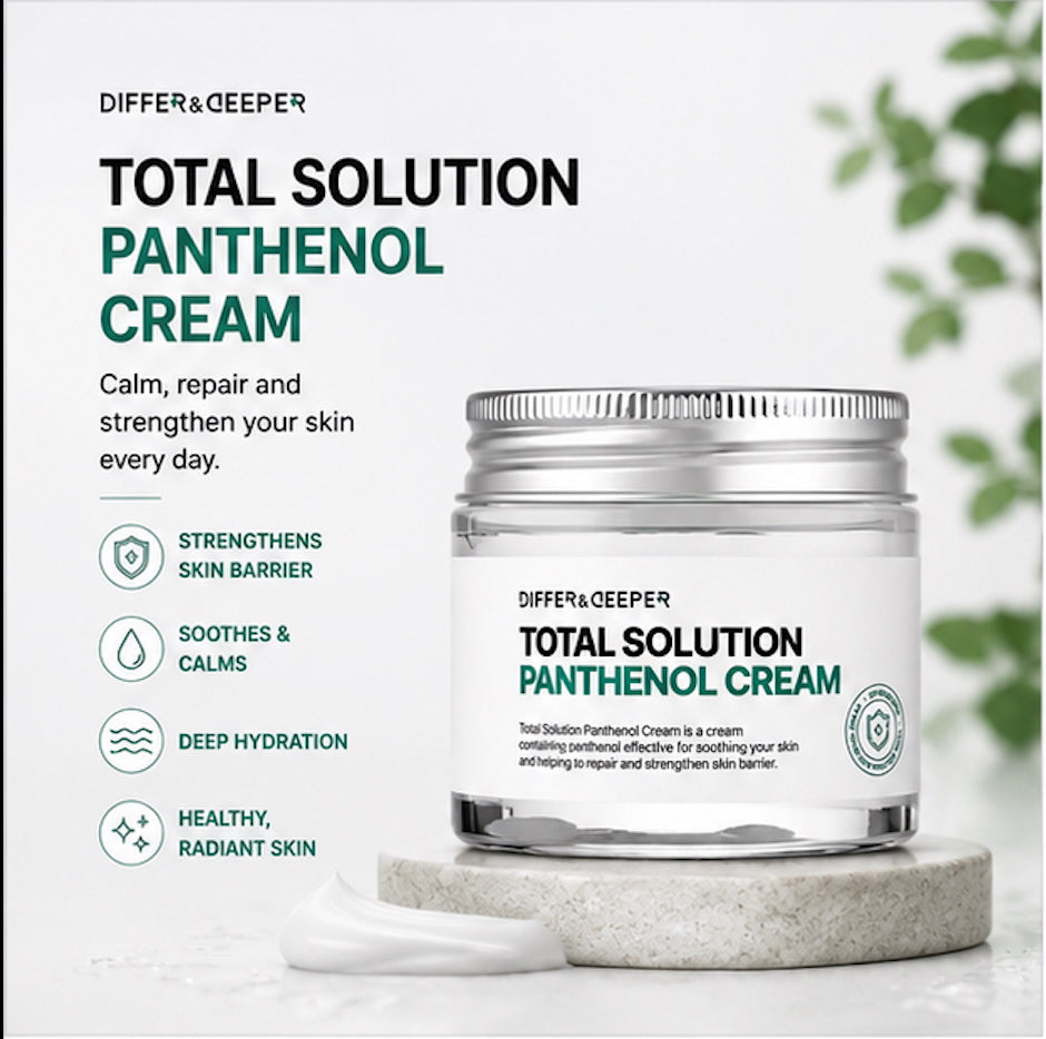 DIFFER&DEEPER Total Solution Panthenol Cream (70g) - Glamourous Grace
