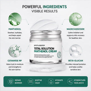 DIFFER&DEEPER Total Solution Panthenol Cream (70g) - Glamourous Grace