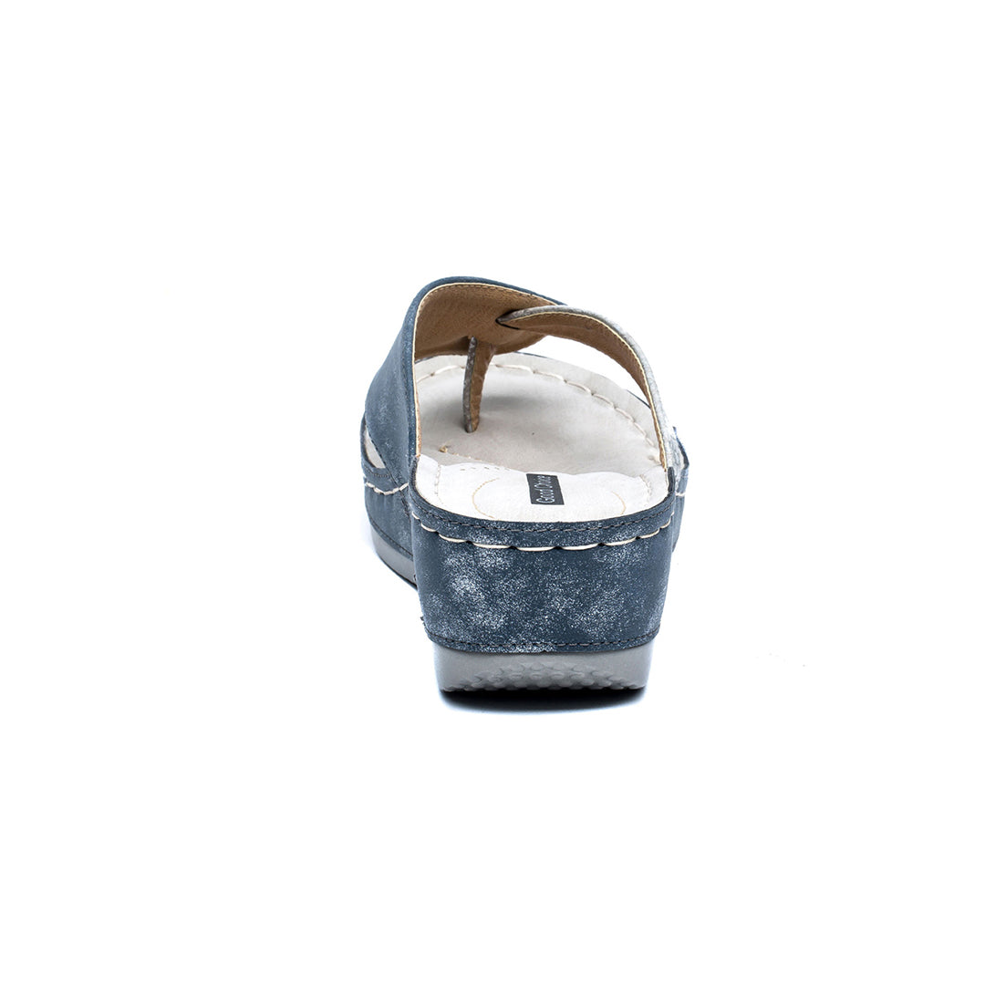 Women's Dafni Blue Wedge Sandals - Glamourous Grace