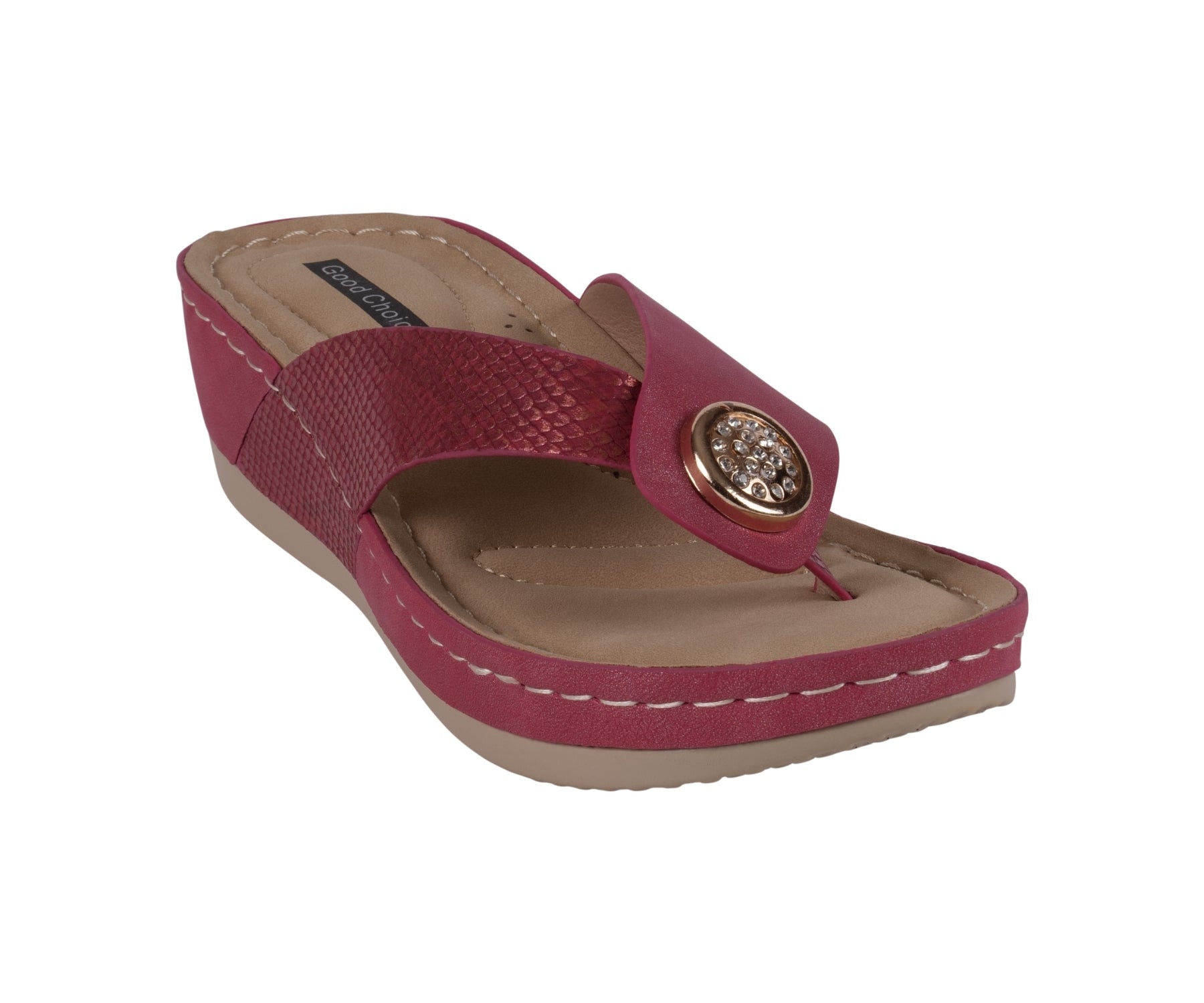 Women's Dafni Red Wedge Sandals - Glamourous Grace