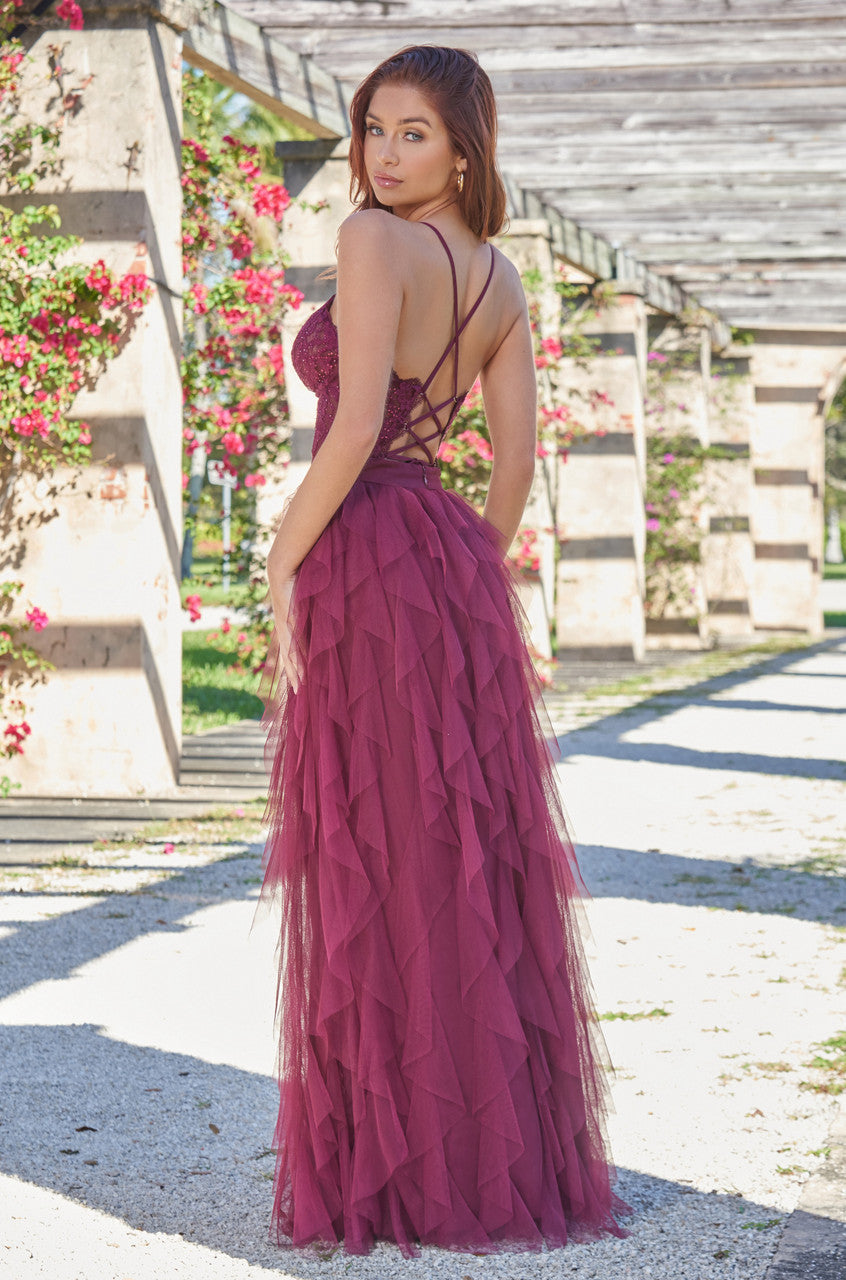 Dahlia Gown - Mulberry - Tulle & Lace Dress - Glamourous Grace