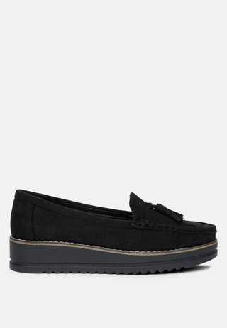 Daiki Platform Lug Sole Tassel Loafers