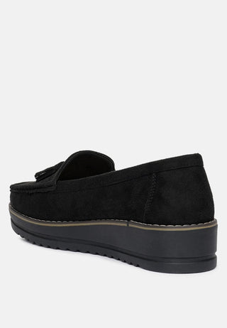 Daiki Platform Lug Sole Tassel Loafers
