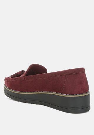 Daiki Platform Lug Sole Tassel Loafers