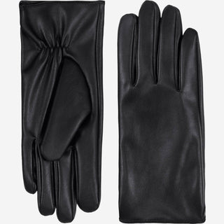 Daisy (black) – Vegan leather gloves with fleece lining & touchscreen feature - Glamourous Grace