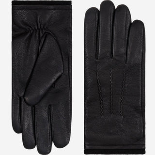 Daniel (black) – Goatskin leather gloves with warm wool lining and touchscreen function - Glamourous Grace