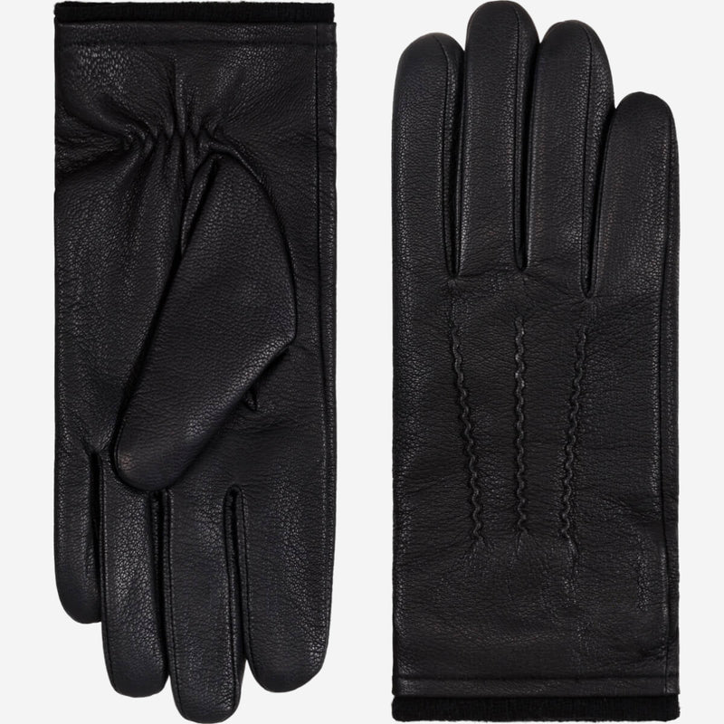 Daniel (black) – Goatskin leather gloves with warm wool lining and touchscreen function - Glamourous Grace