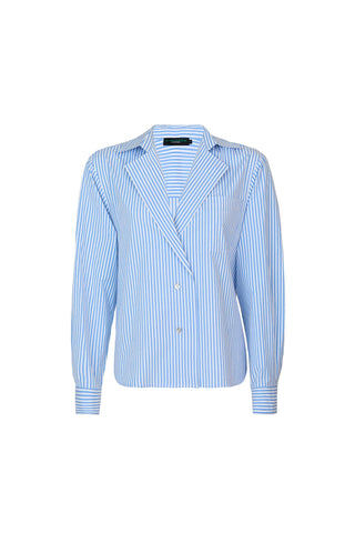 DANIELA SHIRT BLUE AND WHITE STRIPES - Glamourous Grace