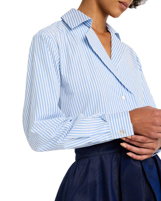 DANIELA SHIRT BLUE AND WHITE STRIPES - Glamourous Grace