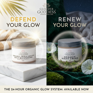 Organic Day & Night Duo – Triple Action SPF 30 Moisturizer + Skin Renewal Night Cream Bundle - Glamourous Grace