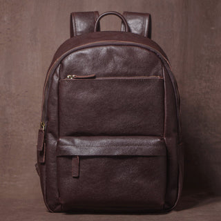 Designer Laptop Backpack for Men Full Grain Leather Backpack for Work