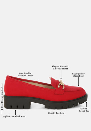 Jacop Micro Suede Metal Chain Link Loafers - Glamourous Grace