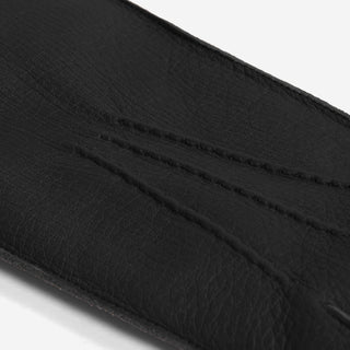 Diego (black) - Italian gloves made of American deerskin leather with rabbit fur lining - Glamourous Grace