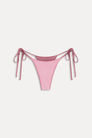 Divine Satin Skimpy Bikini Bottom Sunset Pink