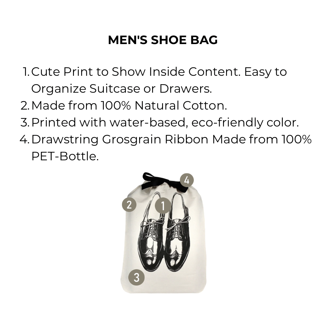 Men's Shoe Bag – Cream - Glamourous Grace