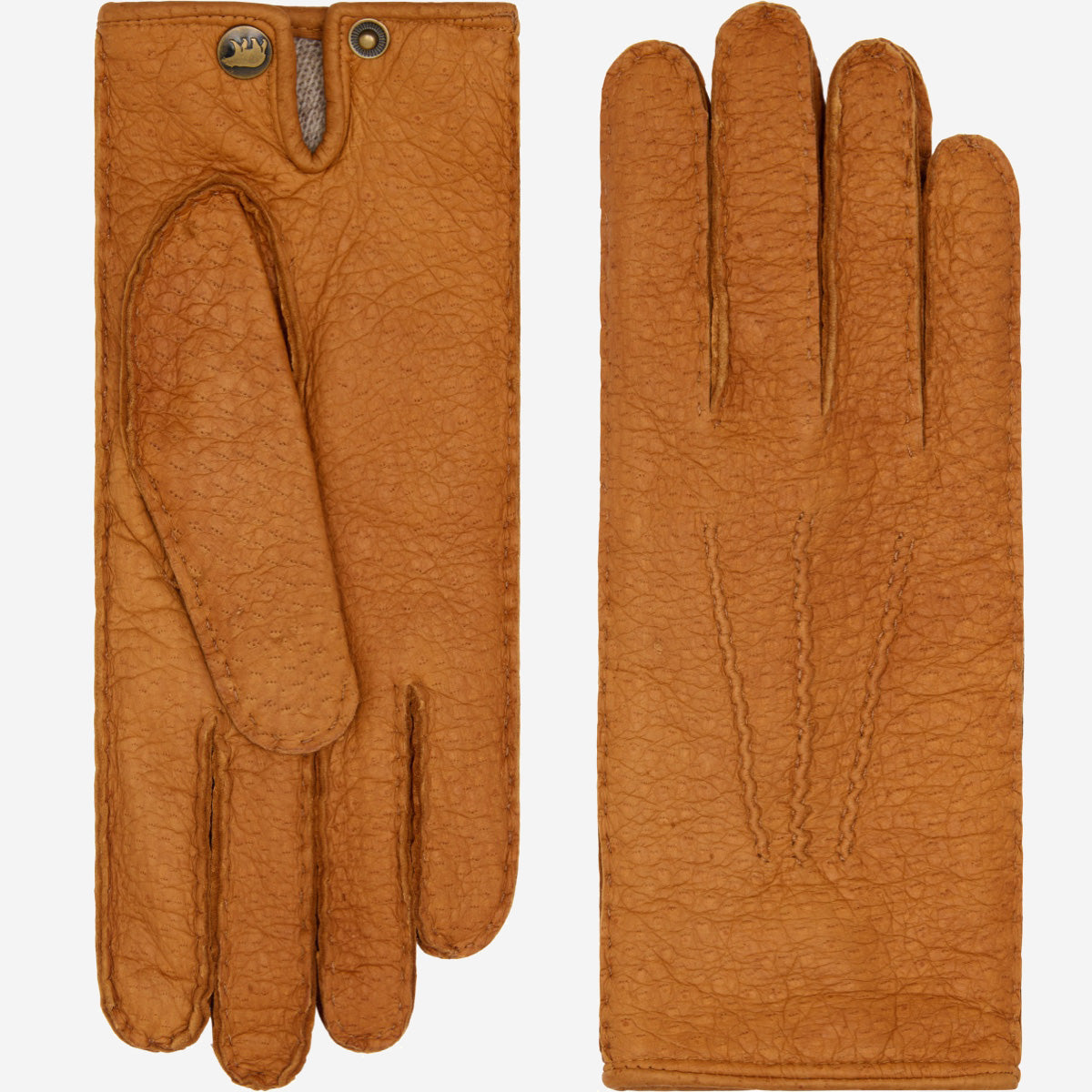Donatella (brown) – Luxurious Italian peccary leather gloves with cashmere lining - Glamourous Grace