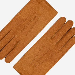 Donatella (brown) – Luxurious Italian peccary leather gloves with cashmere lining - Glamourous Grace