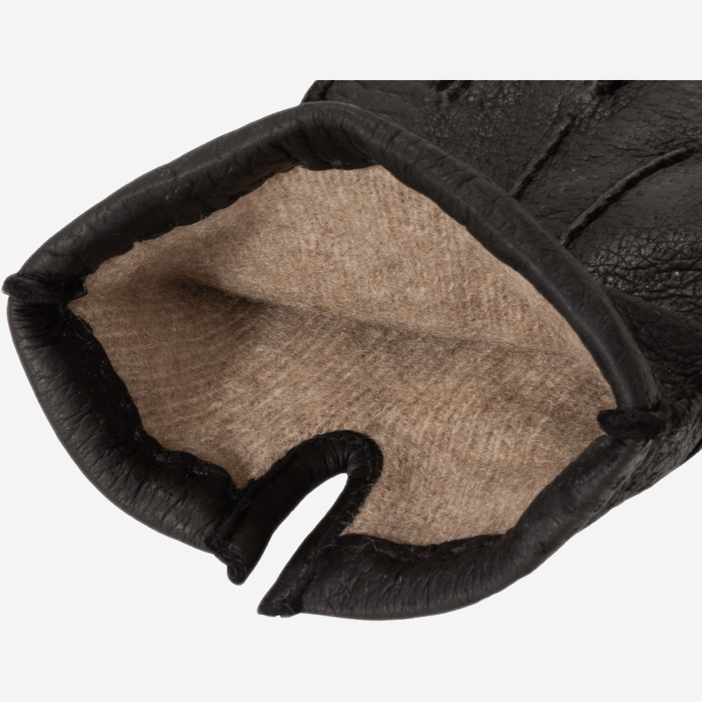 Donatella (black) – Luxurious Italian peccary leather gloves with cashmere lining - Glamourous Grace