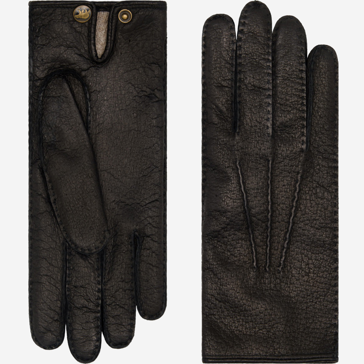 Donatella (black) – Luxurious Italian peccary leather gloves with cashmere lining - Glamourous Grace