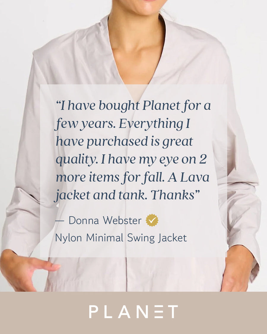 Nylon Minimal Swing Jacket - White - Glamourous Grace
