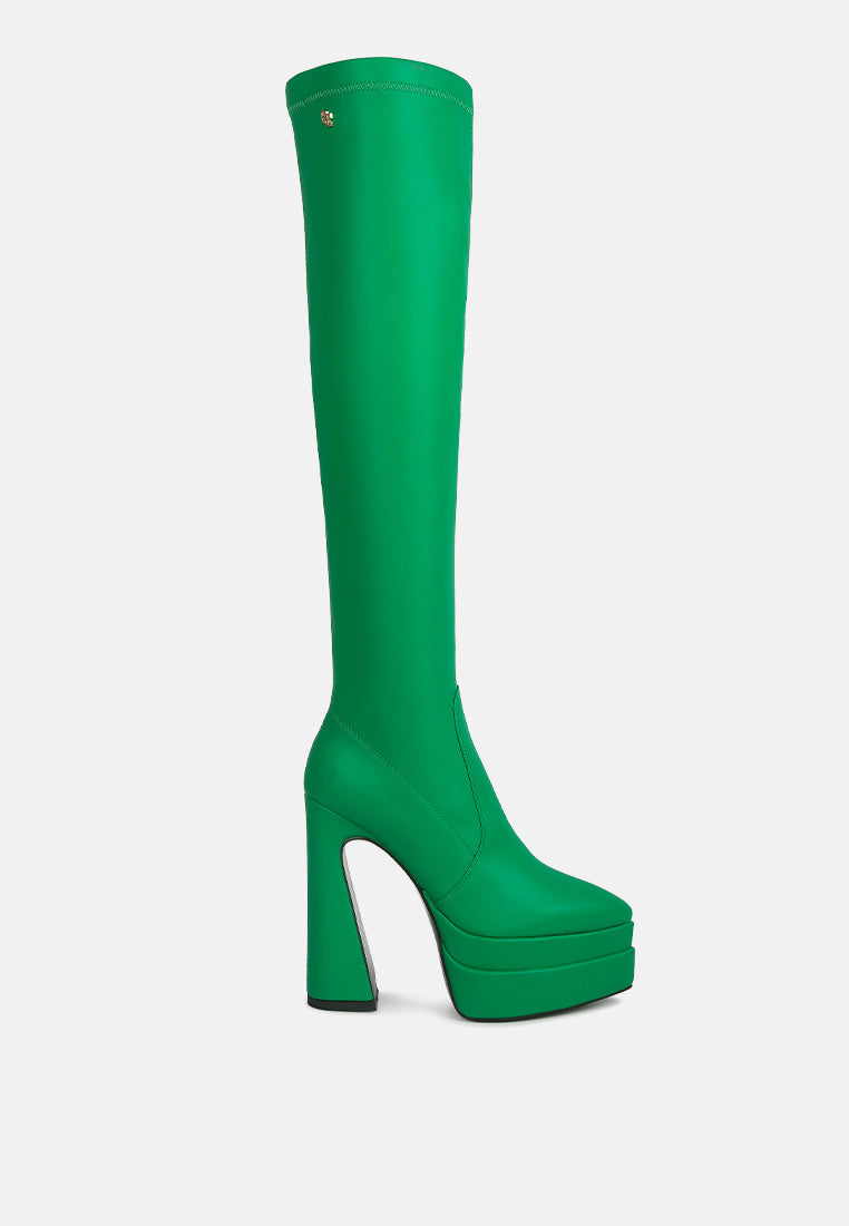 Cyber Punk High Platform Long Boots - Glamourous Grace
