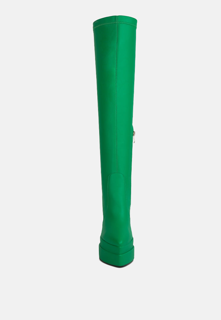 Cyber Punk High Platform Long Boots - Glamourous Grace