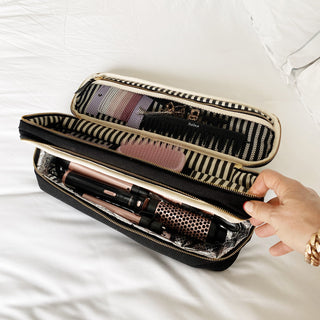Double Hair Tools Travel Case – Black - Glamourous Grace