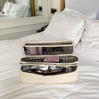 Double Hair Tools Travel Case – Cream - Glamourous Grace