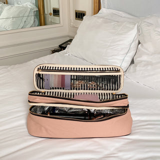 Double Hair Tools Travel Case – Pink/Blush - Glamourous Grace
