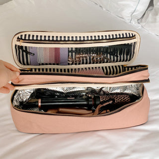 Double Hair Tools Travel Case – Pink/Blush - Glamourous Grace