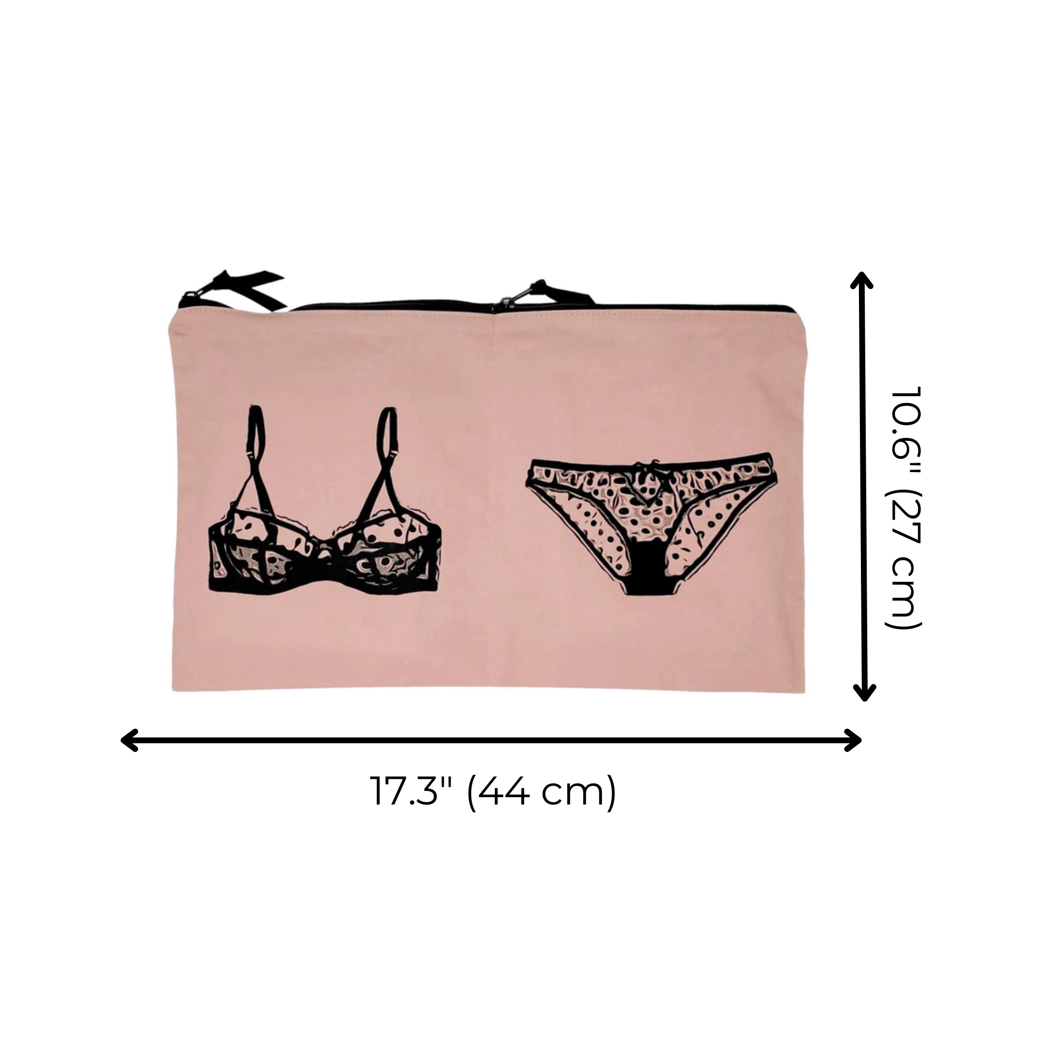 Double Lingerie Packing Pouch – Pink/Blush - Glamourous Grace