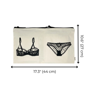 Double Lingerie Packing Pouch – Cream - Glamourous Grace