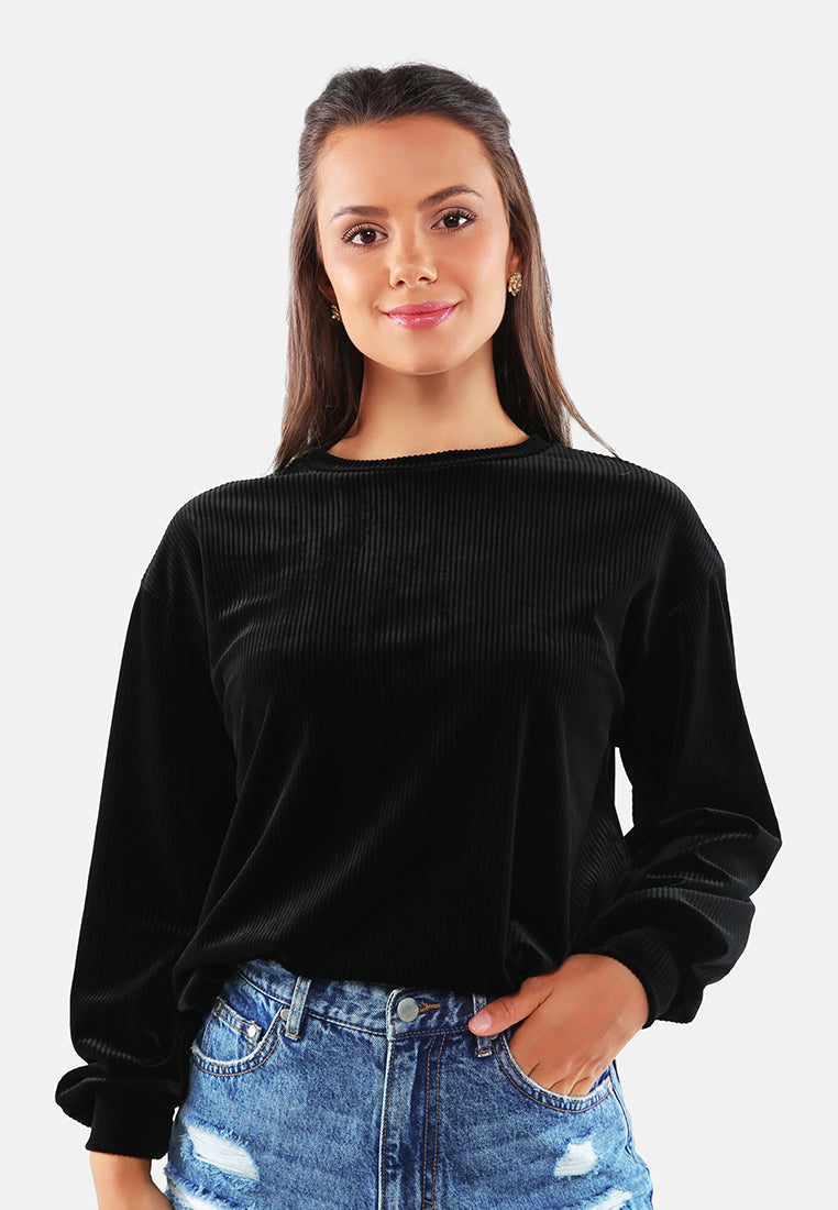 Drop Shoulder Corduroy Top - Glamourous Grace
