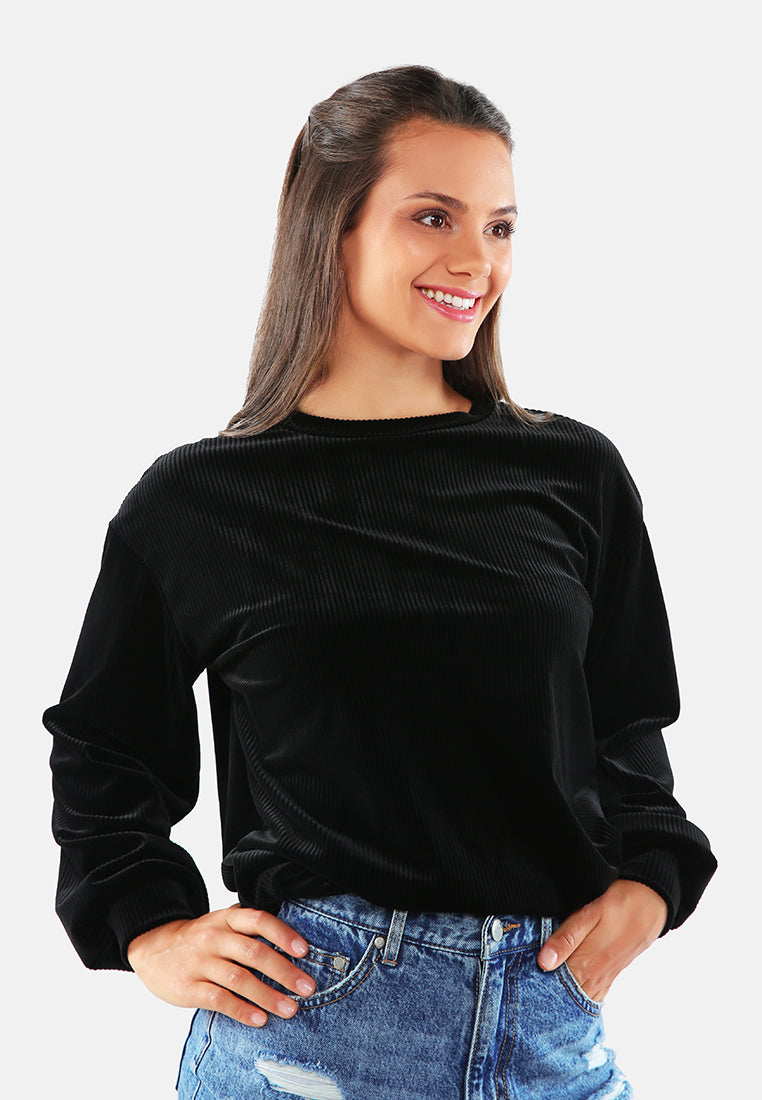 Drop Shoulder Corduroy Top - Glamourous Grace