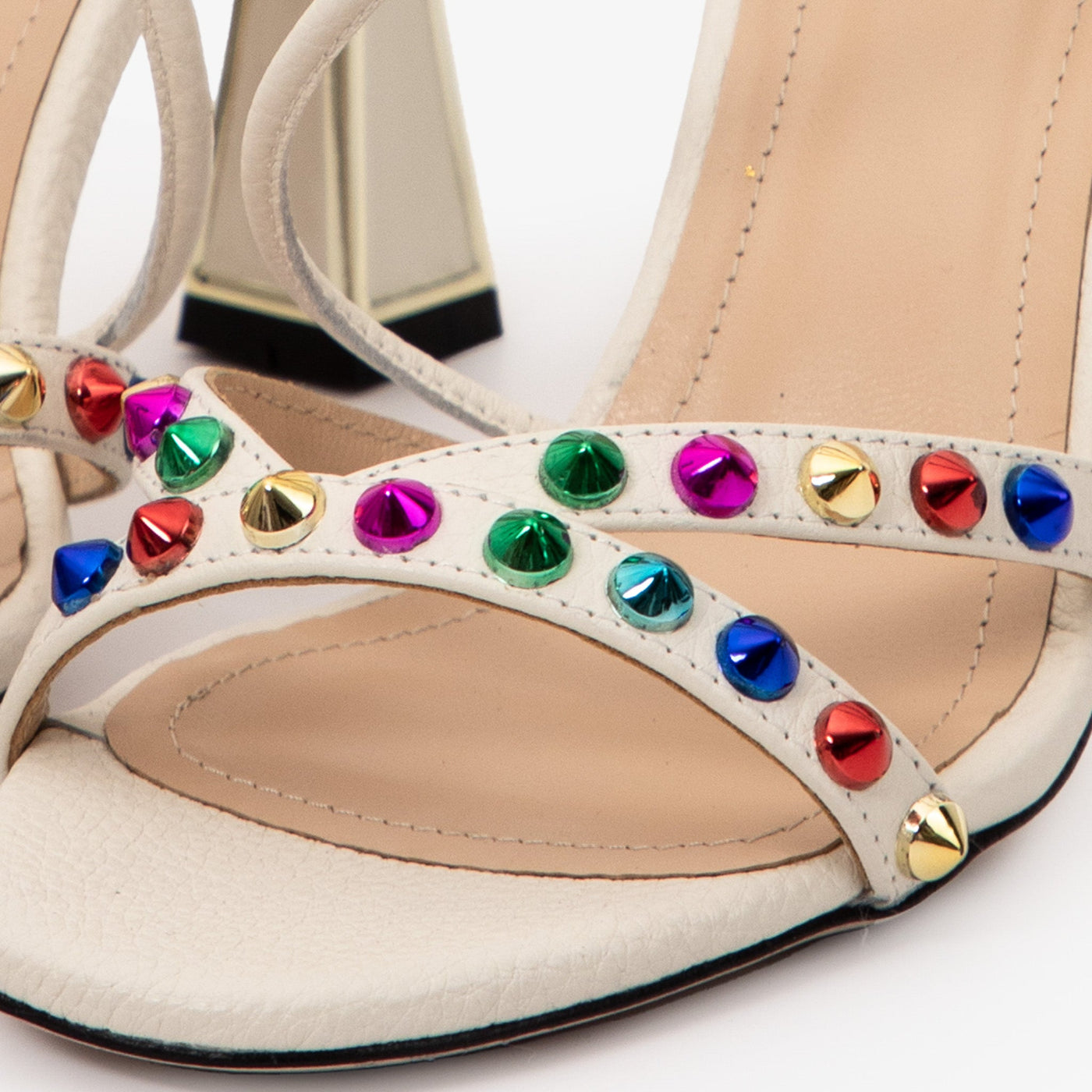 The Aurora Cream Leather Strappy Women Sandal - Glamourous Grace