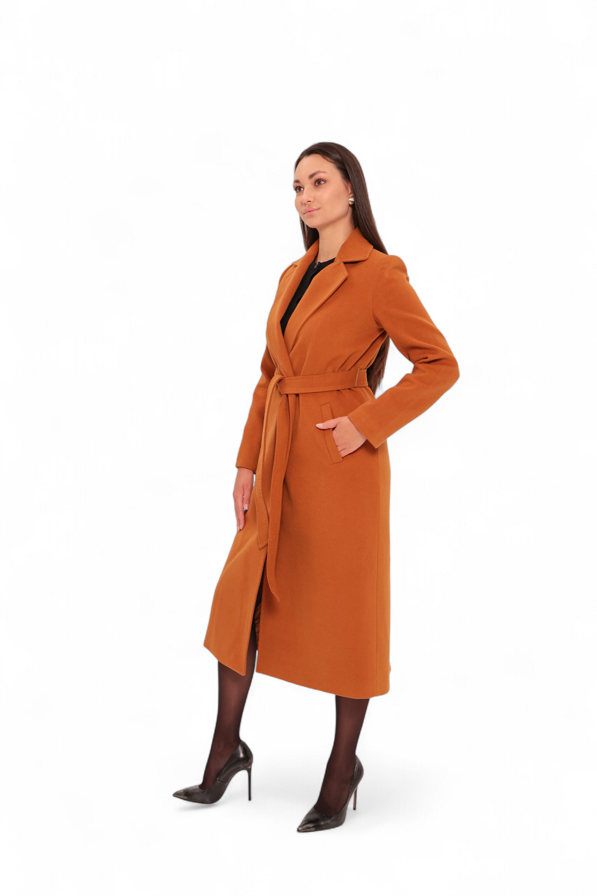 Harrington Classic Wraparound Overcoat in Cinnamon