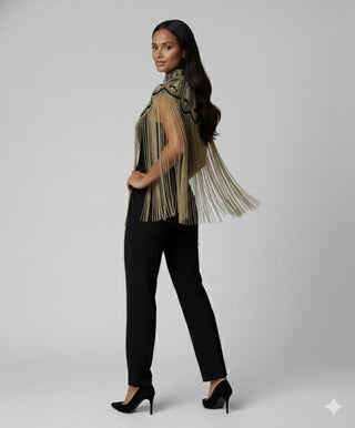 Gilded Fleur Cape - Glamourous Grace