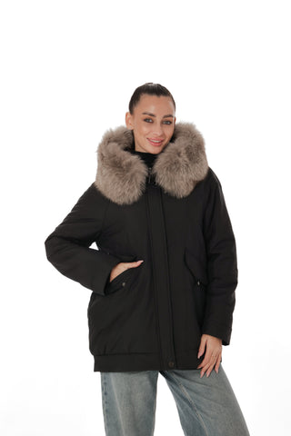 Genuine Polar Fox Trim Coat