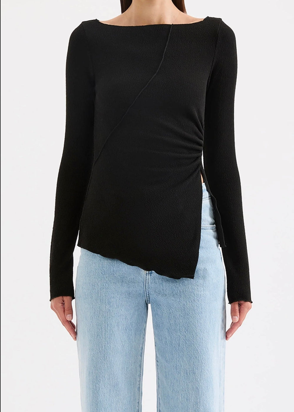 Cora Long Sleeve Top | Black
