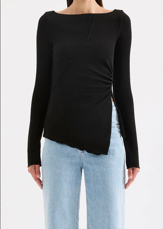 Cora Long Sleeve Top | Black