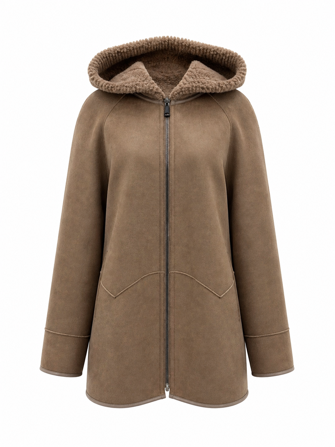 Reversible Faux Fur & Suede Coat