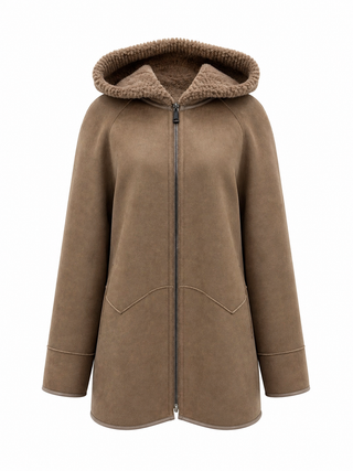 Reversible Faux Fur & Suede Coat