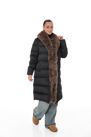 Genuine Polar Fox Fur Down Fill Parka