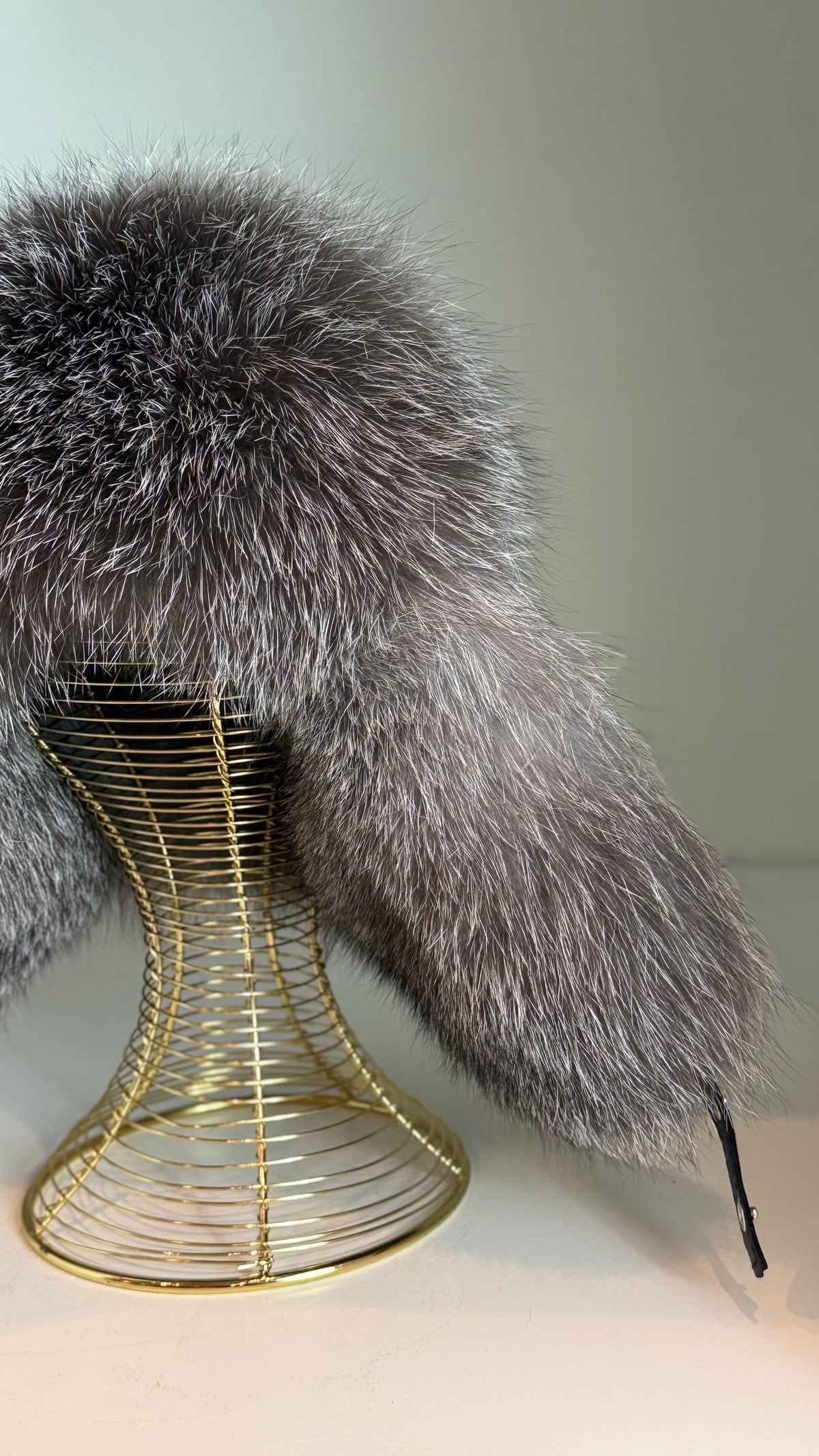 Genuine Silver Fox Leather Hat Unisex