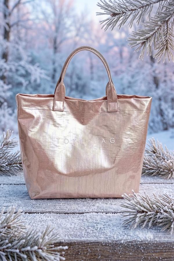 SC - ETA 9/8-9/22 Pink Iridescent Vinyl TOTE BAG - Glamourous Grace